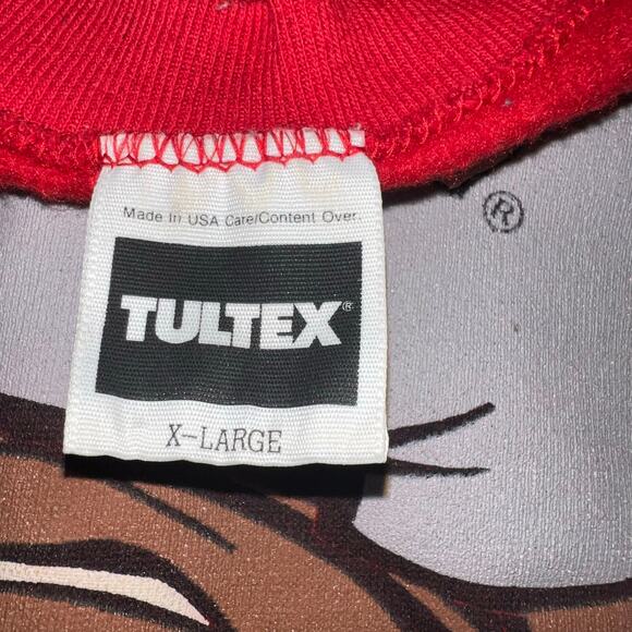 Vintage Tultex 90s OSU Brutus buckeye graphic crewneck sweatshirt red size XL - Picture 5 of 8